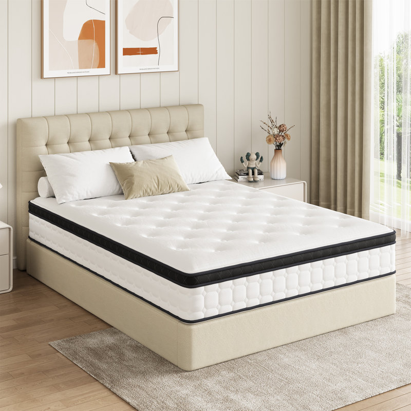  26cm Flame-Retardant Mattress - 2-Zone Pocket Spring for Safety & Support, Kingsize (5')