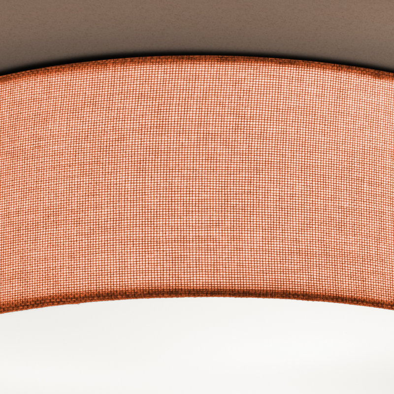 Parvin Flush Mount, 13cm H x 51 cm W x 13cm D, Orange