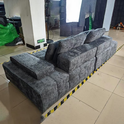 Sofa Couch For Living Room, Modern Loveseat Sofa With Extra Deep Seats, Comfy Armrests, Couches For Living Room Apartment Lounge, Easy Assembly, Grey