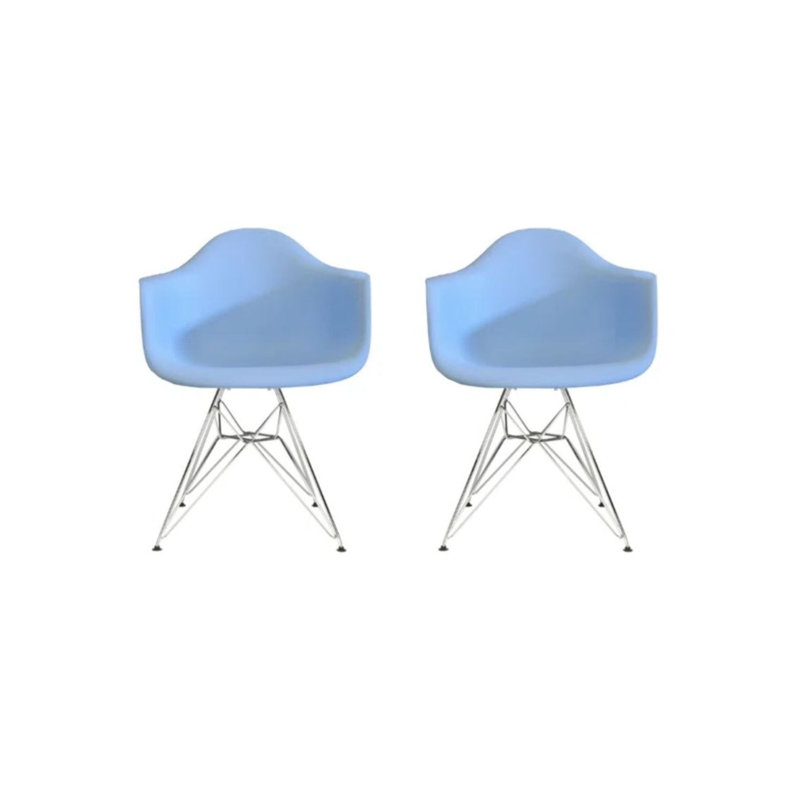 Chaise avec accoudoirs Vitula, Bleu