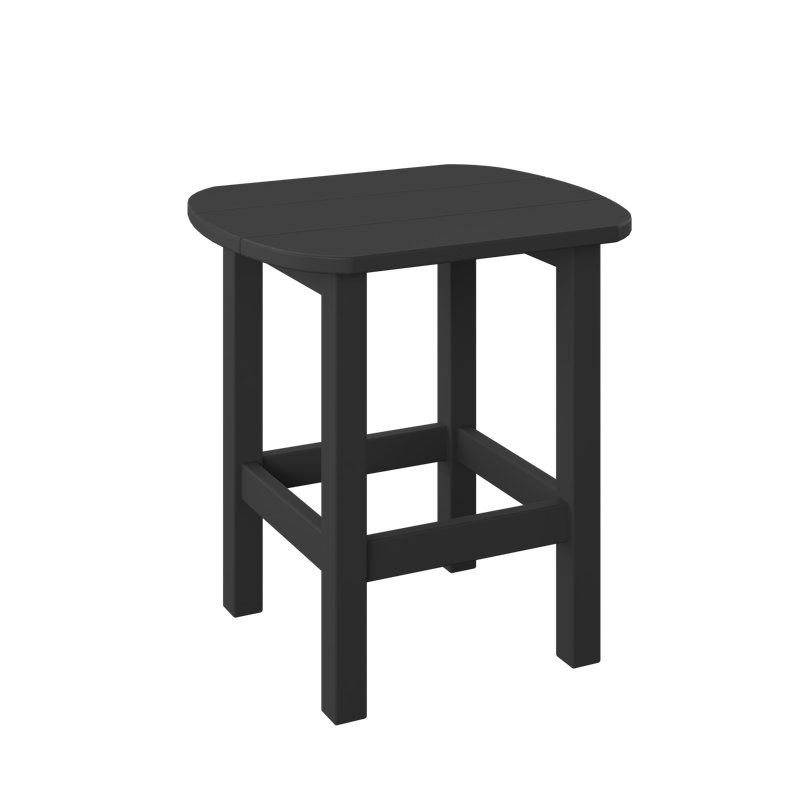  Table de bout ovale. Noir, Noir, H 20 po x l 19 po x P 16 po, Noir
