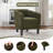 25.2" W Vintage Soft Teddy Upholstered Barrel Accent Chair-124928667