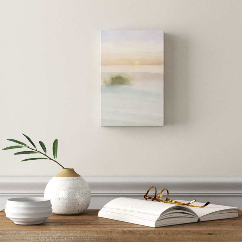 Island Calm II - Painting on Canvas, 30cm H x 20cm W, Wrapped Canvas