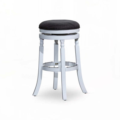 Tabourets de bar pivotants rembourrés en tissu sans dossier