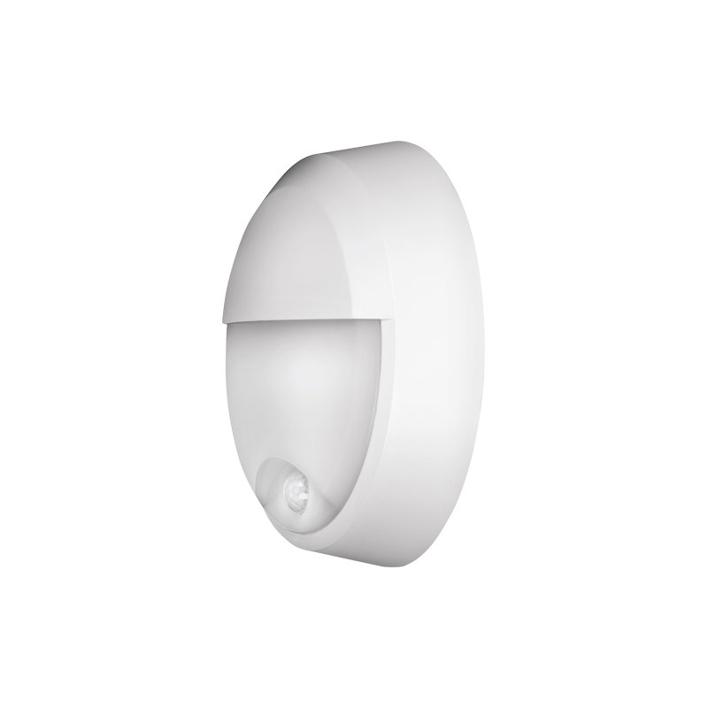 Pylus Outdoor Round Eyelid Wall Light 660lm Bulkhead IP54 LED Integrated Exterior Light, White