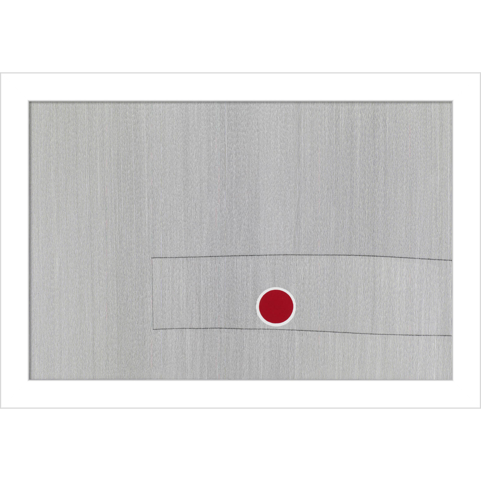 Grey Drawing Fifty Seven by Alex Dunn, White, 9" H x 13" W x 1" D