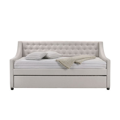 Lianna Fog Fabric Daybed W/Trundle (Twin)