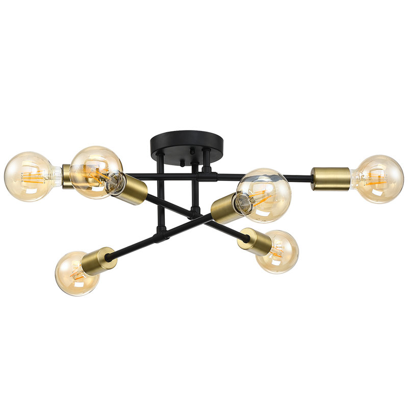 Plafonnier semi-encastré 6 lumières 25,5 po Jaslene