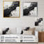 Art mural noir et blanc River I - Formes abstraites pour le salon-629821699-629821700