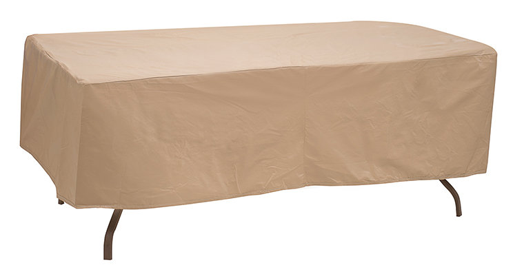 Outdoor Patio Table Cover, 20" H x 48" W x 66" D, Tan