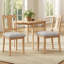 Ensemble de 4 chaises de salle à manger rembourrées confortables, style moderne en bois d'hévéa pour la cuisine-1697968692