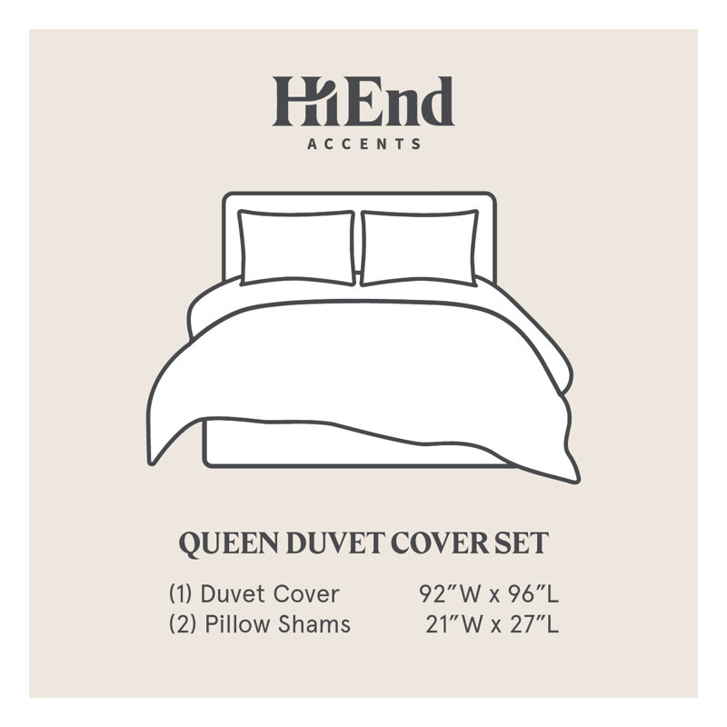Queen Cream and Sage Cotton Floral Bedding Set