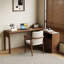 Bureau de direction en L en bois massif de couleur châtaignier clair avec tiroirs-1648490714-1648490716