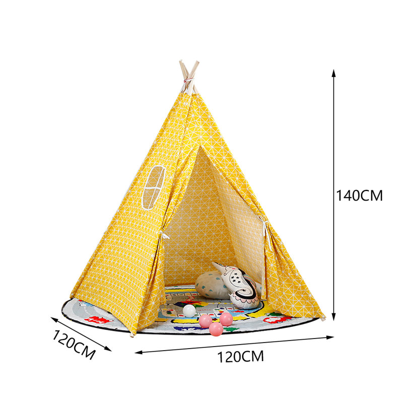 Aaheli Sol 27 Outdoor 120cm W x 120cm D Indoor Fabric Triangular Play Tent