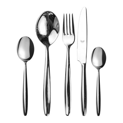 Ensemble de couverts Acqua avec cuillères à moka - 30 pièces - Acier inoxydable