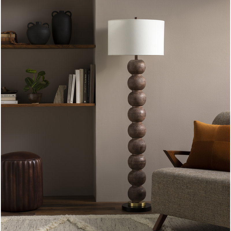 Lampe sur pied 62 po Kee, Brun