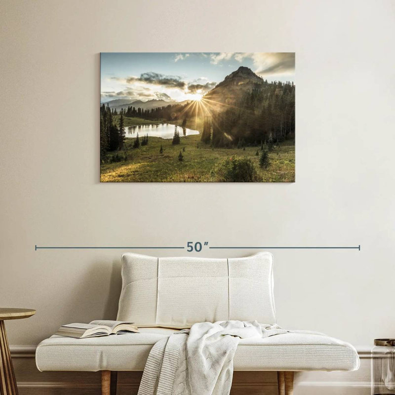 Alvord Mount Rainier Sunset Rays, H 24 po x l 36 po