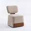 Chaise rembourrée sans accoudoirs avec roulettes-72119