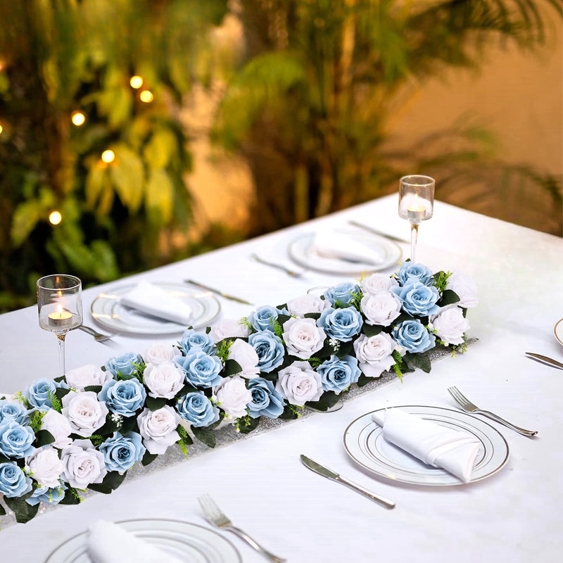 Centre de table de mariage, Bleu