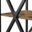 Table d'appoint industrielle à 3 niveaux avec tablettes de rangement, table de bout à cadre en métal pour le salon, table de canapé robuste avec assemblage facile