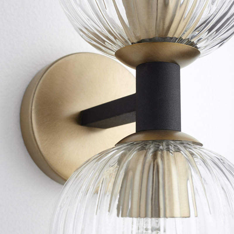 Helios Solid Brass Wall Scone, Black