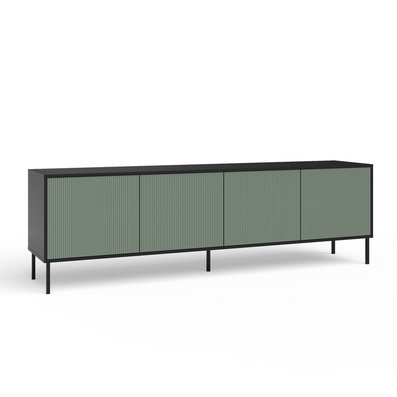 Bokamp 604.52cm Sideboard, Black/Green