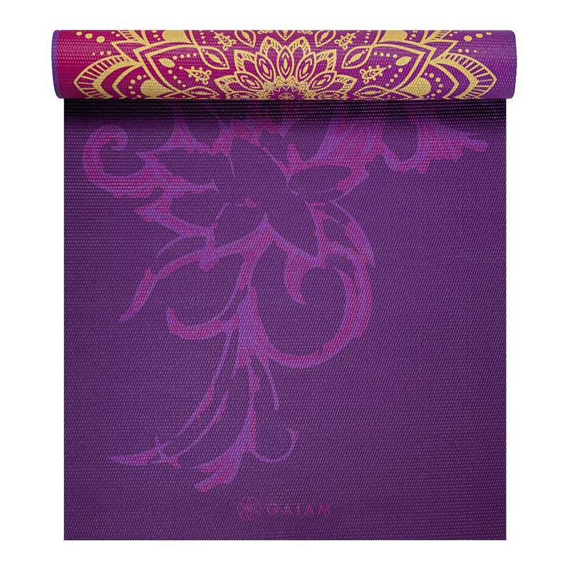 Gaiam 6MM Yoga Mat Rev Royal Bouquet