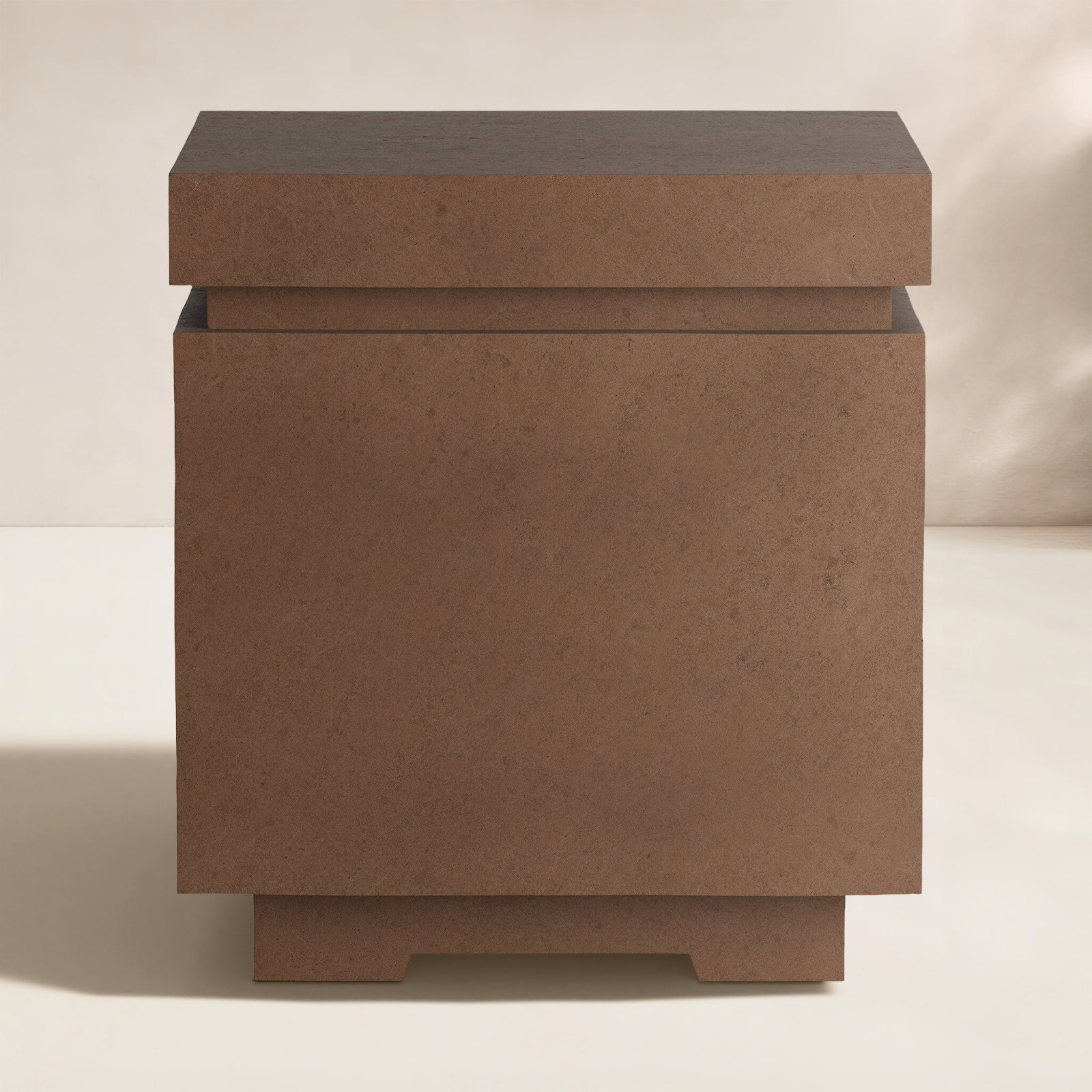 Eric Square Fire Pit Table, Clay Concrete