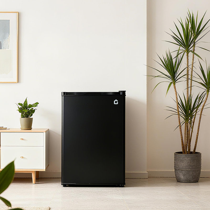 Mini réfrigérateur 4,5 pi³ avec congélateur - Porte silencieuse réversible pour chambre à coucher, bureau, dortoir