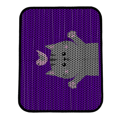 Tapis pour litière de qualité supérieure, 18 po x 24 po | 50% PVC / 50% polyester, lavable à la machine et passer l'aspirateur | Conception durable et facile à nettoyer pour les propriétaires d'animaux de compagnie | Protégez vos planchers des dégâts de la litière