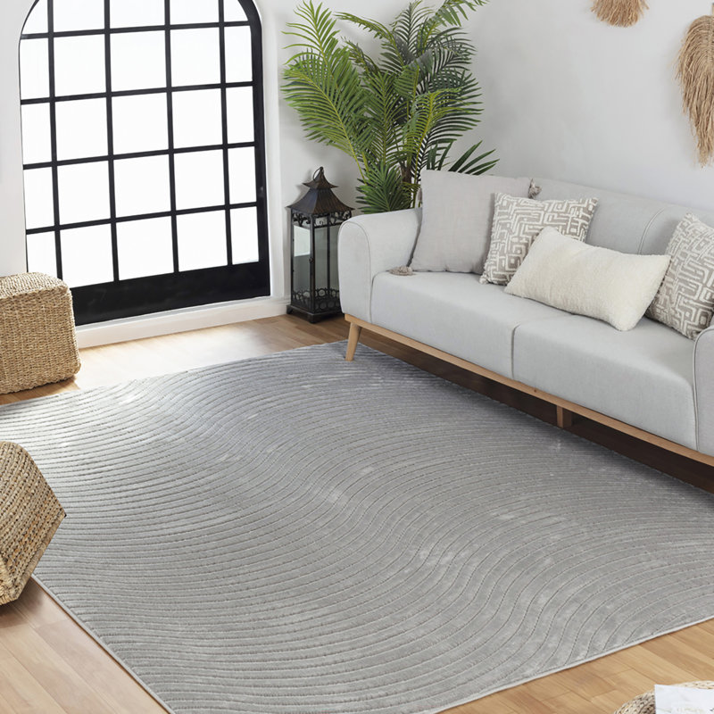 Michoel In- & Outdoor Scandi Modern Boho Grey Area Rug, Rectangle 120 x 170cm