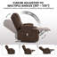 Fauteuil inclinable manuel, fauteuil inclinable en tissu rembourré avec poches latérales et structure en acier, 300 lb-1557916297