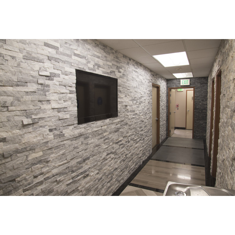 Stonecrest 6 in. x 24 in. Split Face Natural Stone Ledger Panel Wall Tile, Argento Way