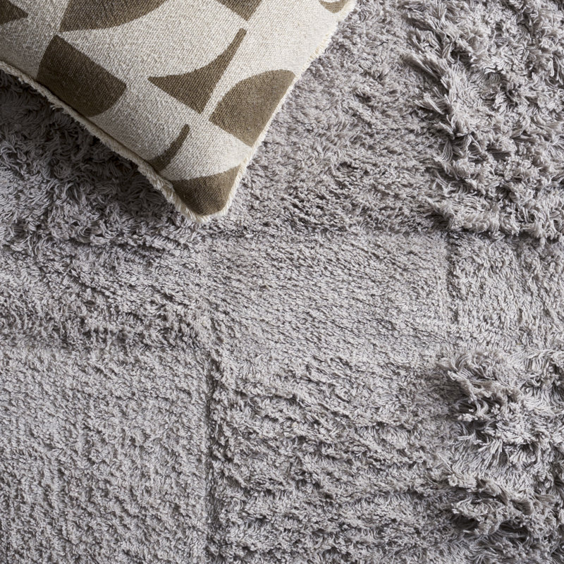 Easy Care 225 Hand Tufted Recycled Cotton Machine Washable Geometric Indoor Use Only Rug, Rectangle 5' x 8'