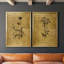 Croquis d'or Botanique I - Ensemble de 2 peintures sur toiles-1923579984-1923579987-1982830801