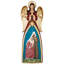 Statue d'ange de la crèche de Noël avec la Sainte Famille