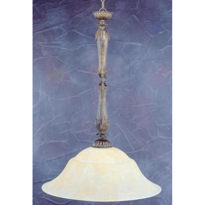 Luminaire suspendu conique à 1 lumière Brusk, Marbre ambre
