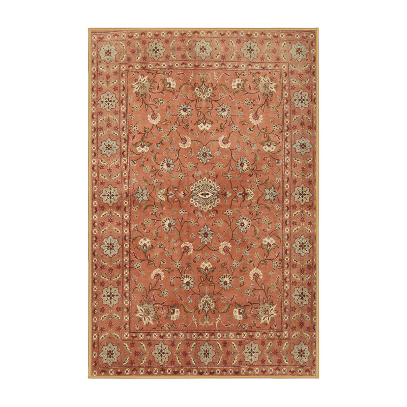Tapis brun/noir/crème traditionnel, Rectangle 2 pi x 3 pi