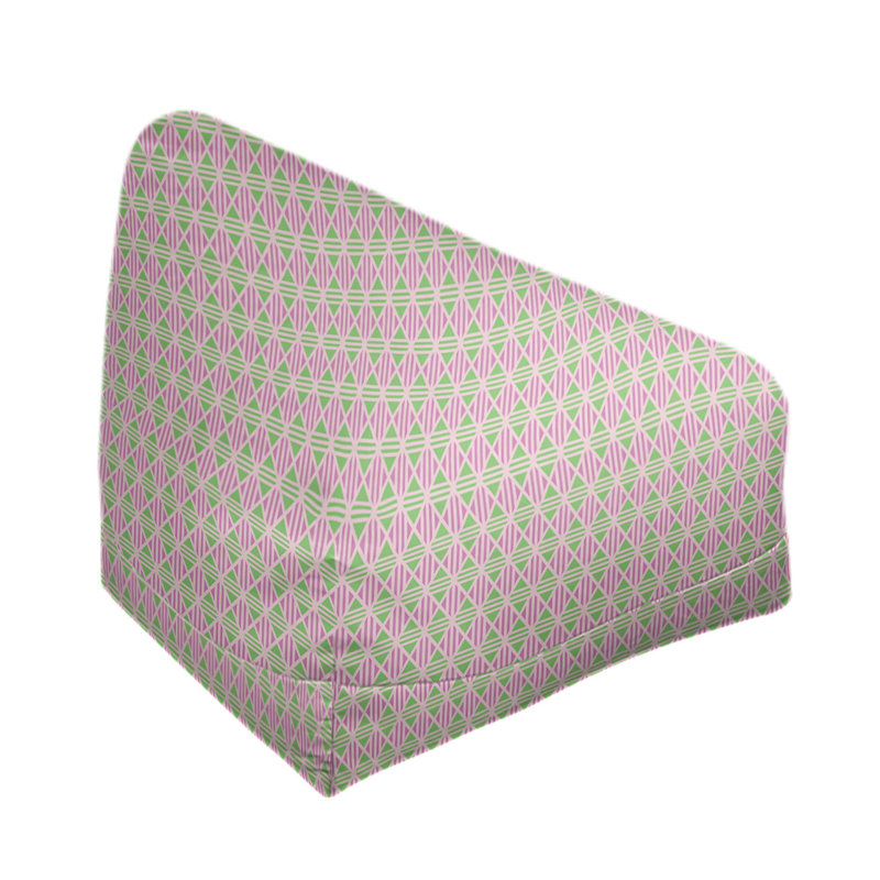 Petite chaise à sacs à billes & Leffel, Pas de bourre, Rose et pastel, H 120 po x L 2 po x P 60 po
