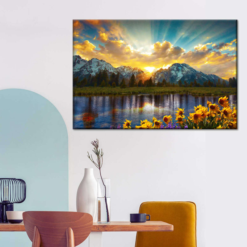 Grand Teton, reproduction sur toile, H 20 po x l 30 po x P 1,25 po