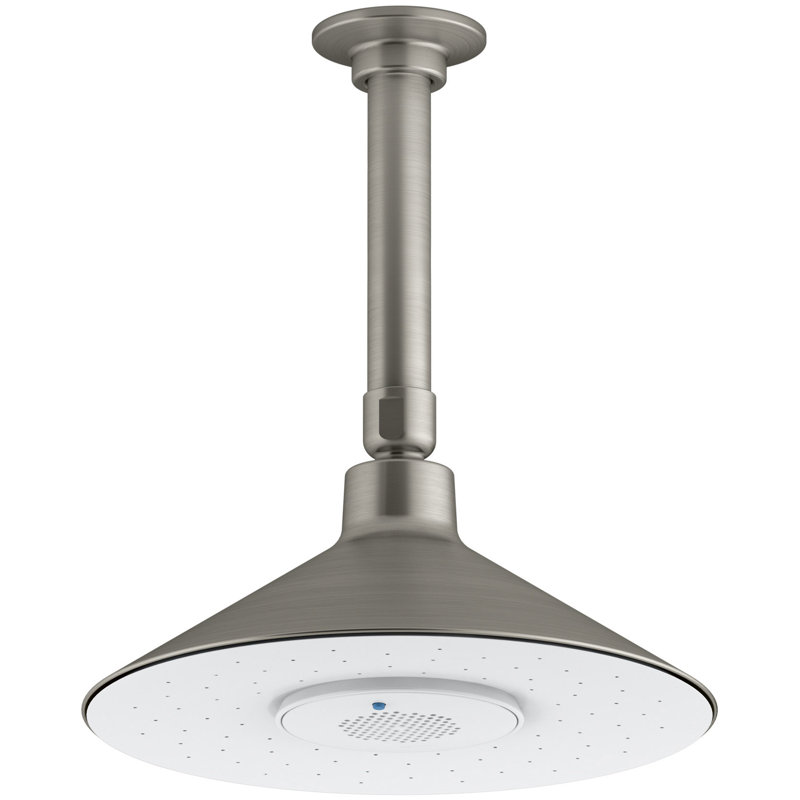 Moxie Rainhead with Wireless Speaker, Vibrant Brushed Nickel, 2.5 GPM