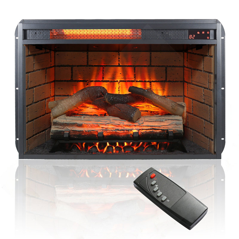 26" Infrared Heater Electric Fireplace Insert