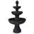 Dunkelberger Flower Blossom Traditional Resin 3-Tier Outdoor Water Fountain - Black-1539092774