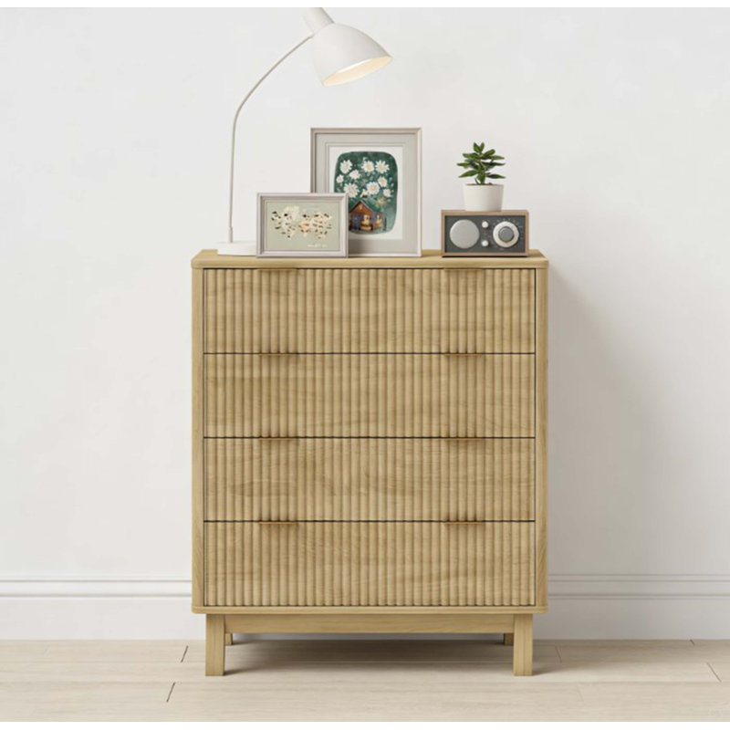 Commode Closet, commode double 4 tiroirs pour chambre à coucher