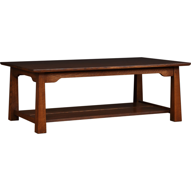 Park Slope Solid Wood 4 Legs Coffee Table with Storage, Manlius