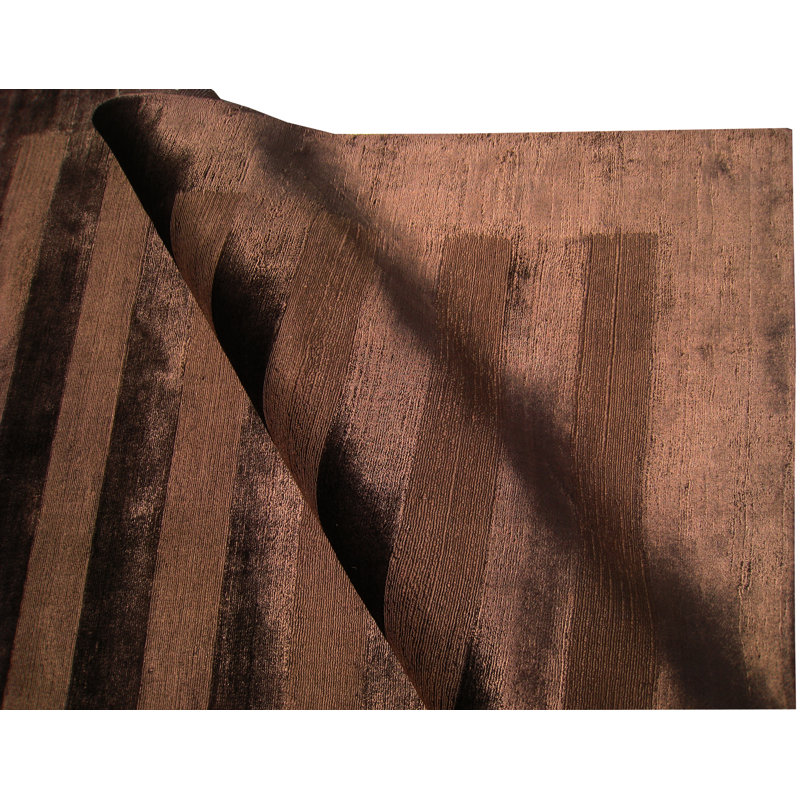 Wide Striped Area Rug in Chocolate, Rectangle 12' x 15'