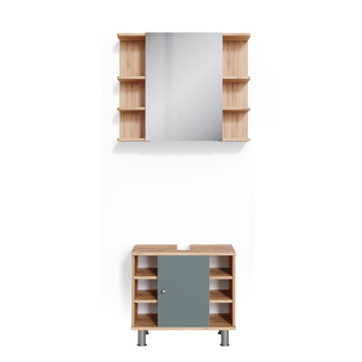 Birkhild 2 Piece Bathroom Furniture Suite
