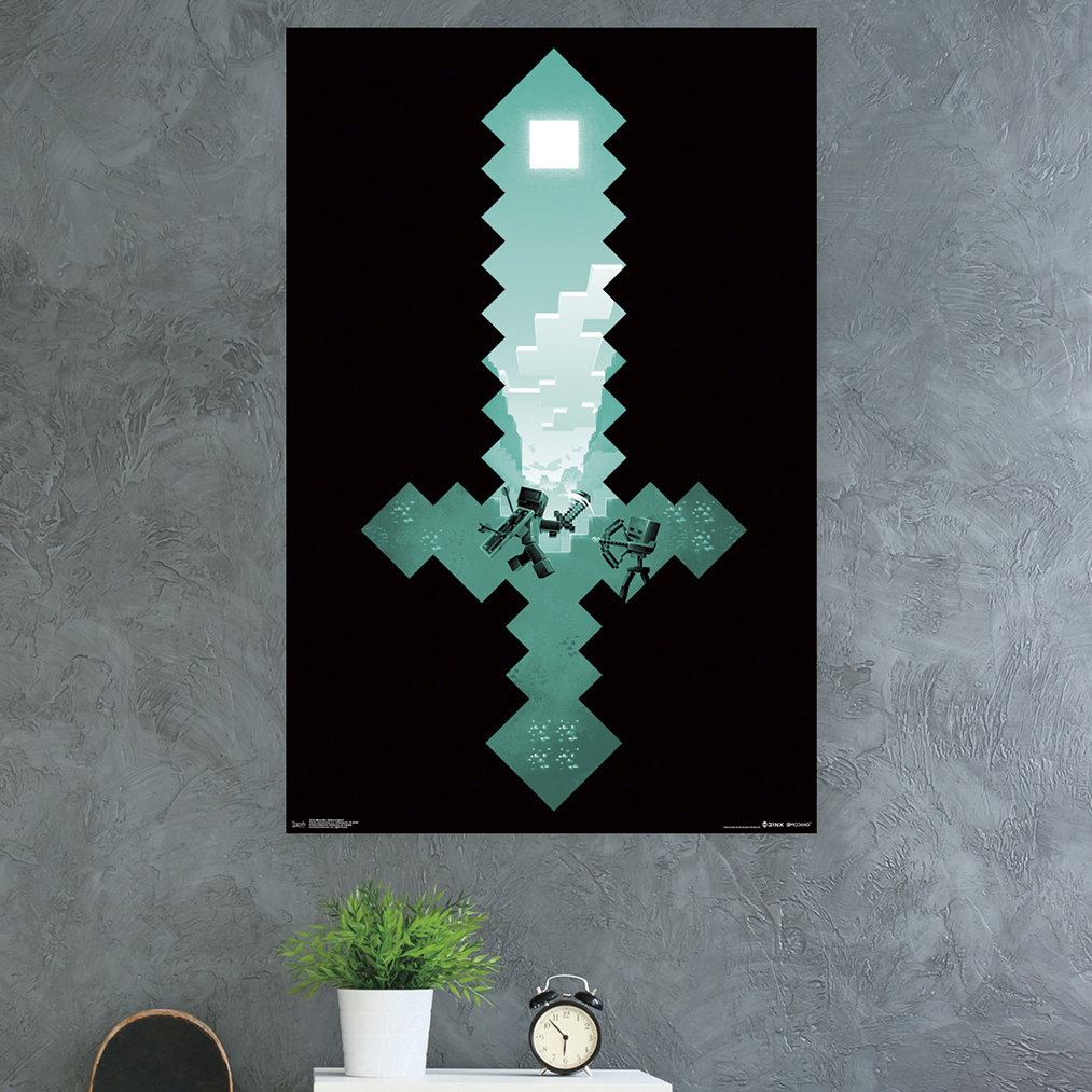 minecraft diamond sword papercraft