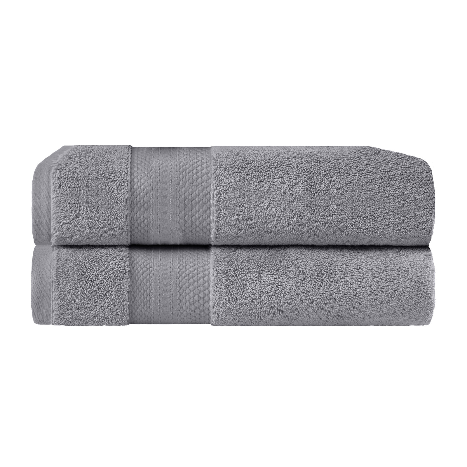 Finnian Ultra-Plush Heavyweight, 100% Turkish Towel Collection, Gray, Bath Towels - 2 Pack