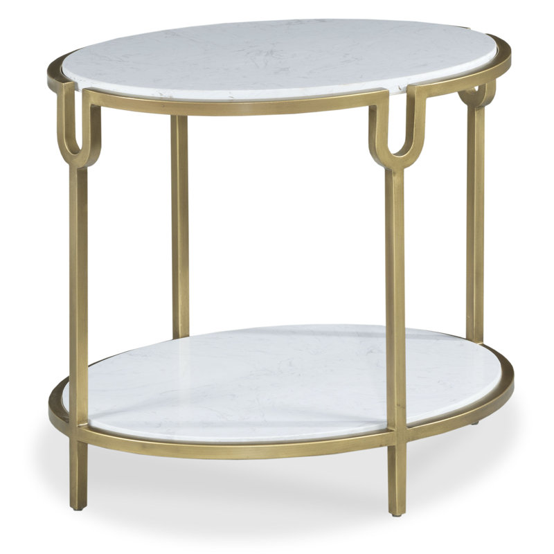 East Camden Marble Top End Table with Storage